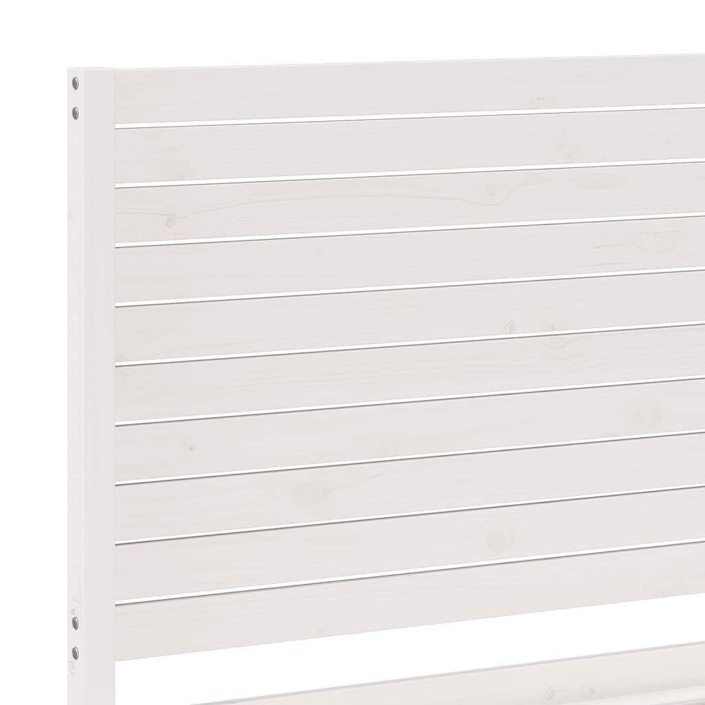 Cadre de lit extra long sans matelas 200x220 cm bois massif - XIOS