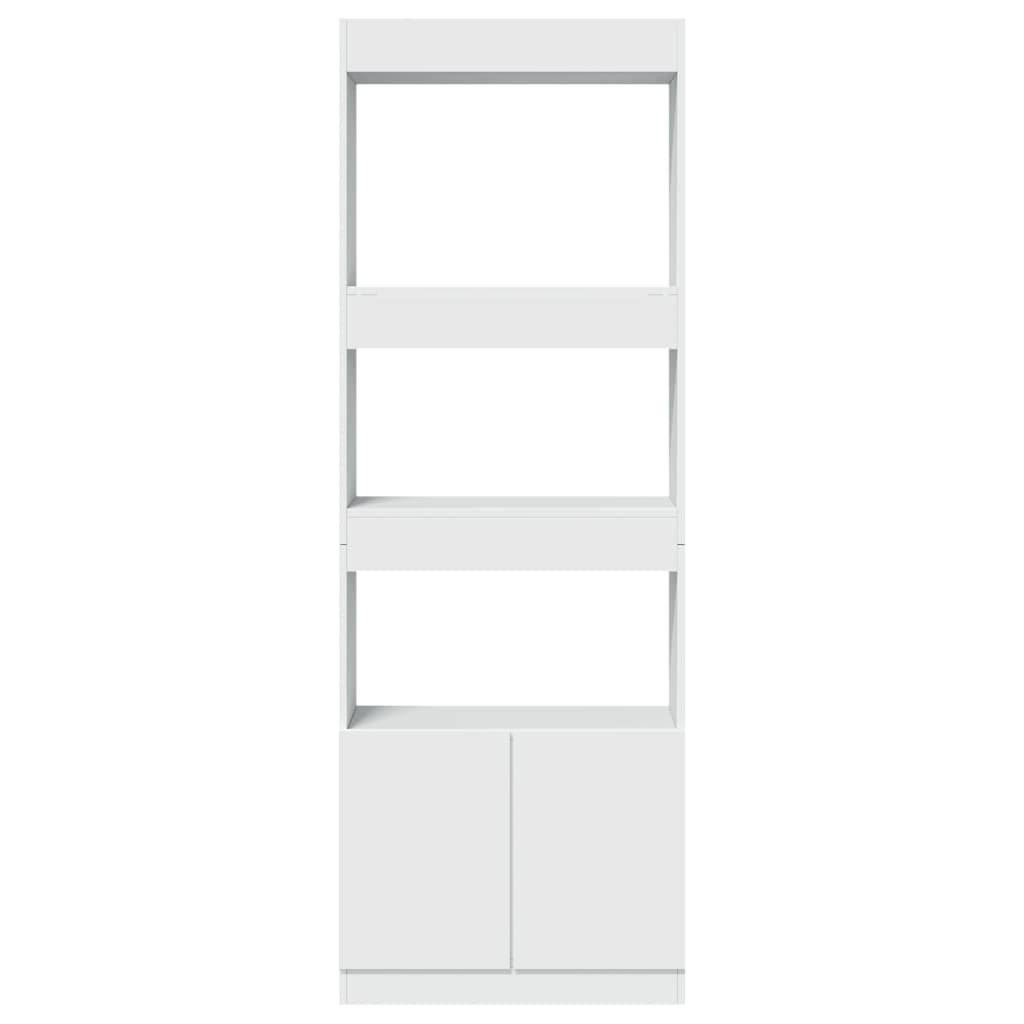 Buffet haut 63x33x180 cm blanc bois d'ingénierie - XIOS