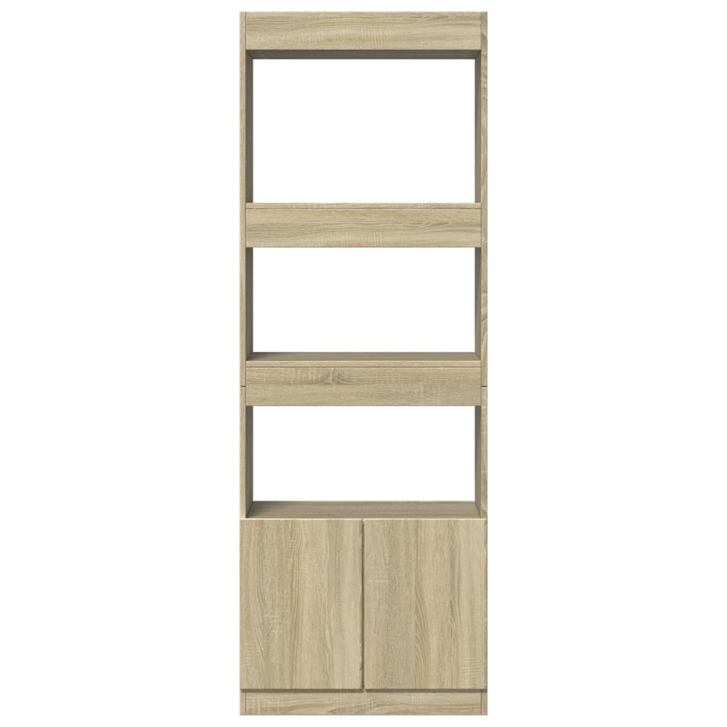 Buffet haut 63x33x180 cm chêne sonoma bois d'ingénierie - XIOS