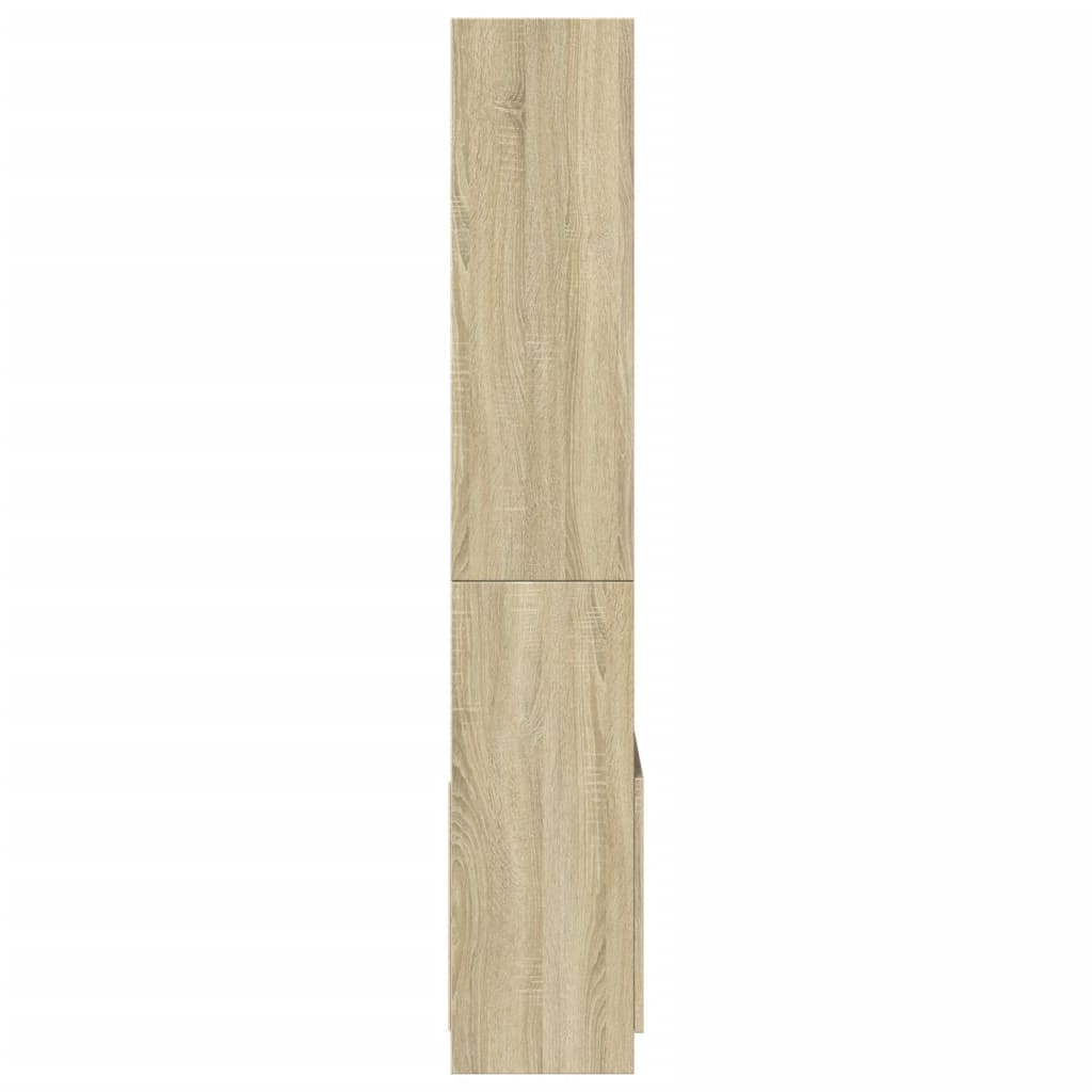 Buffet haut 63x33x180 cm chêne sonoma bois d'ingénierie - XIOS