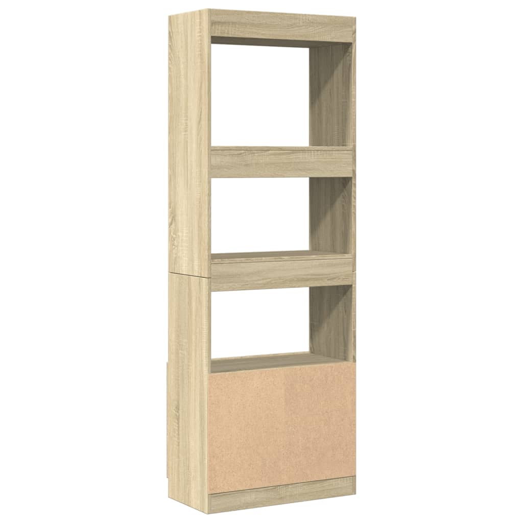 Buffet haut 63x33x180 cm chêne sonoma bois d'ingénierie - XIOS