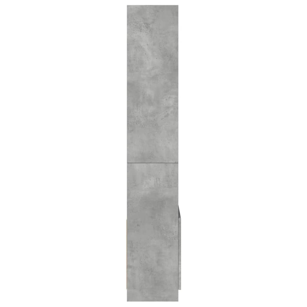 Buffet haut 63x33x180 cm gris béton bois d'ingénierie - XIOS