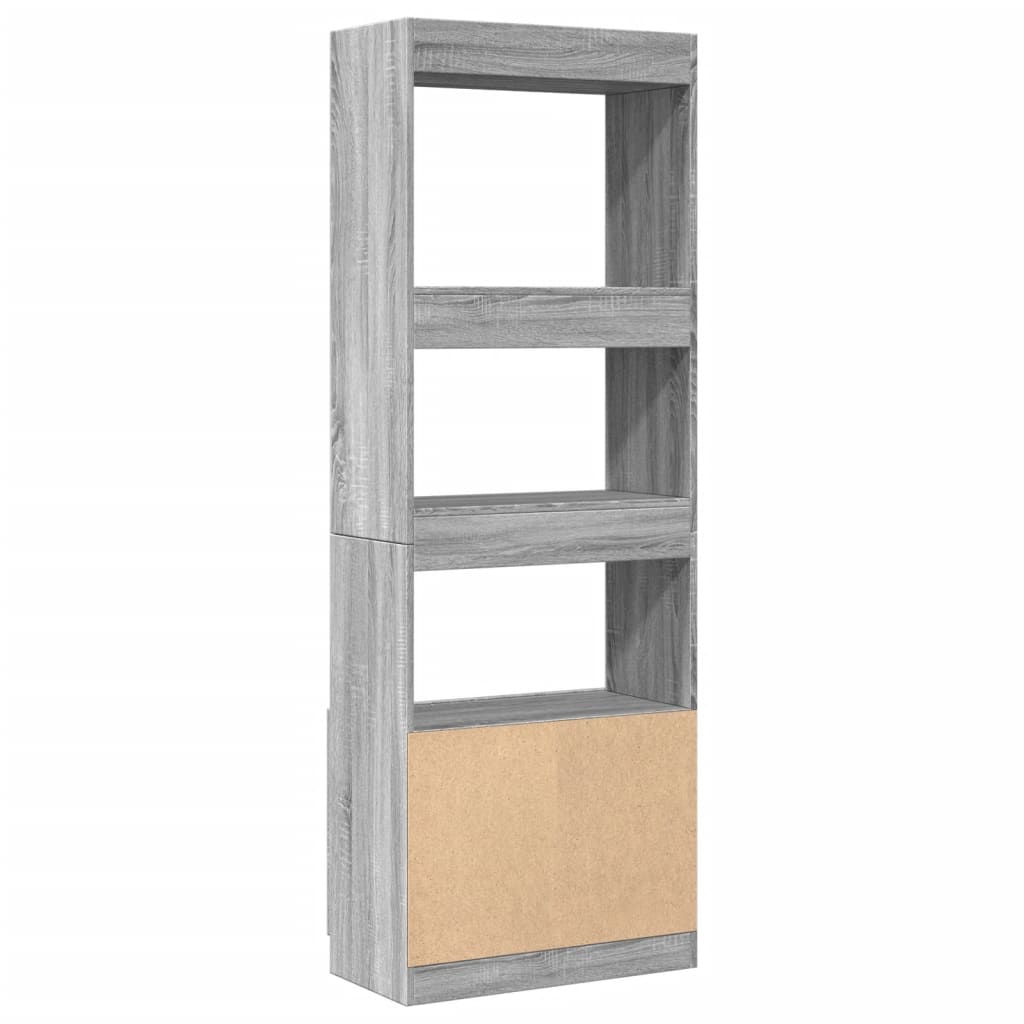 Buffet haut 63x33x180 cm sonoma gris bois d'ingénierie - XIOS