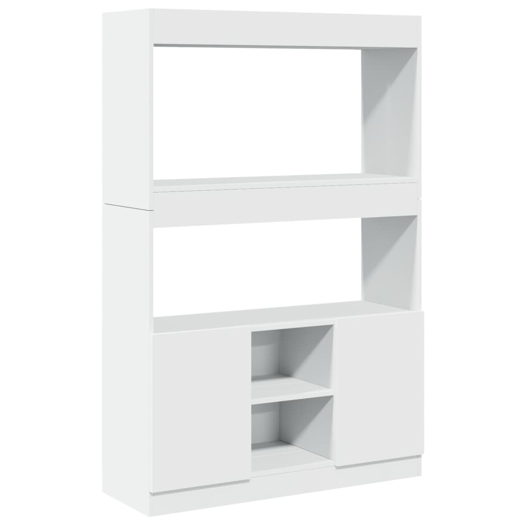 Buffet haut blanc 92x33x140 cm bois d'ingénierie - XIOS