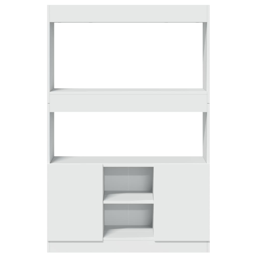 Buffet haut blanc 92x33x140 cm bois d'ingénierie - XIOS