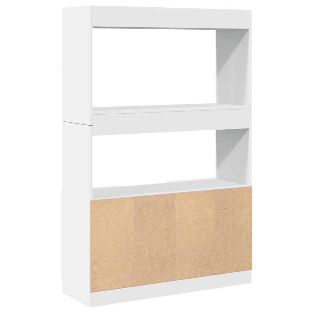 Buffet haut blanc 92x33x140 cm bois d'ingénierie - XIOS