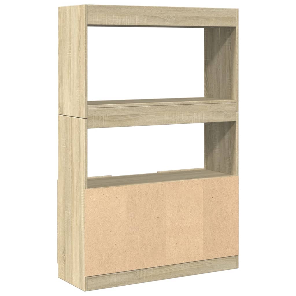Buffet haut chêne sonoma 92x33x140 cm bois d'ingénierie - XIOS