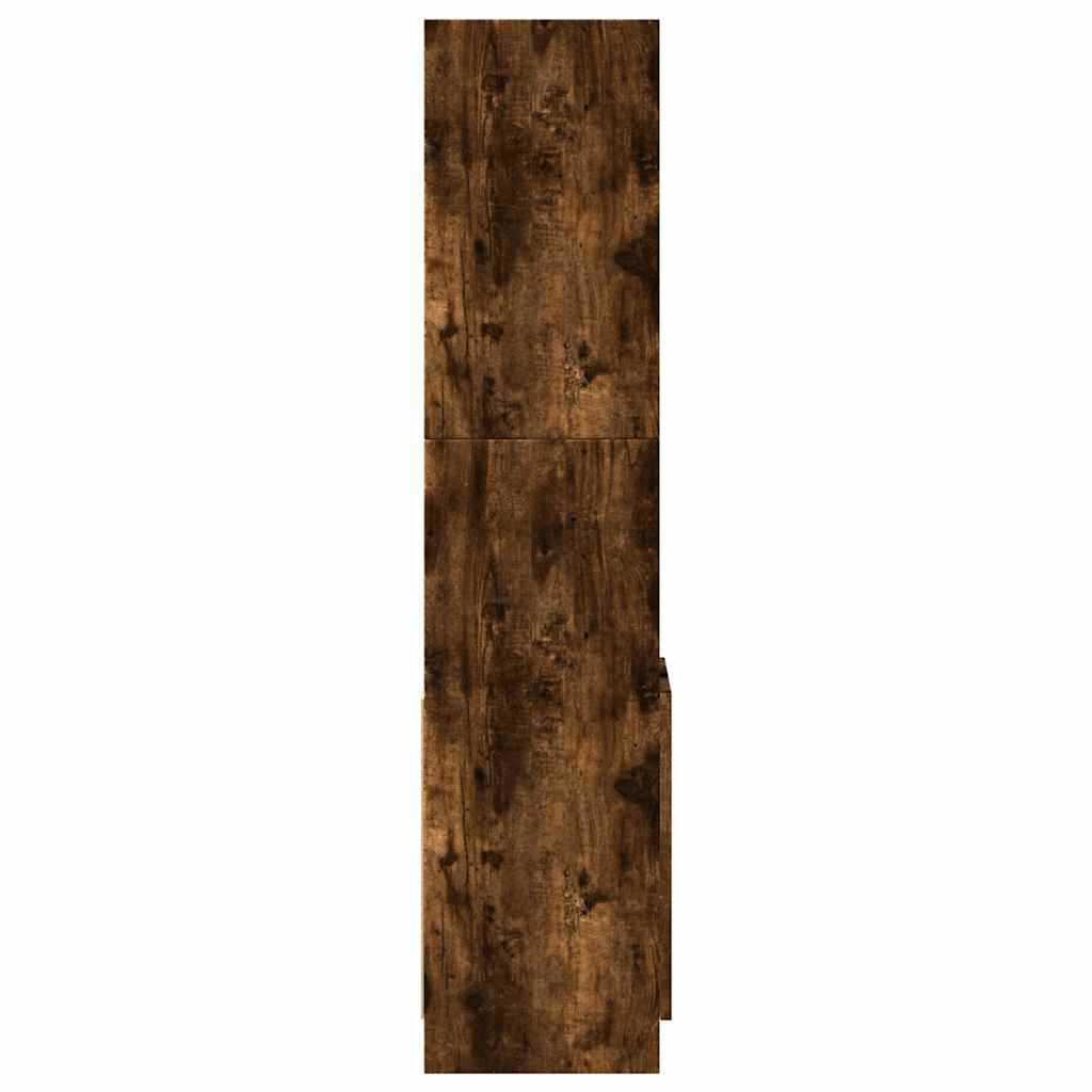 Buffet haut chêne fumé 92x33x140 cm bois d'ingénierie - XIOS