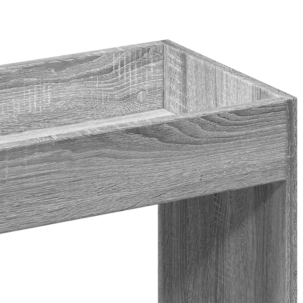 Buffet haut sonoma gris 92x33x140 cm bois d'ingénierie - XIOS