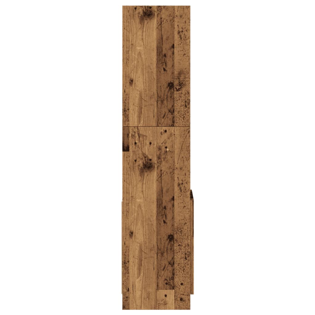 Buffet haut vieux bois 92x33x140 cm bois d'ingénierie - XIOS