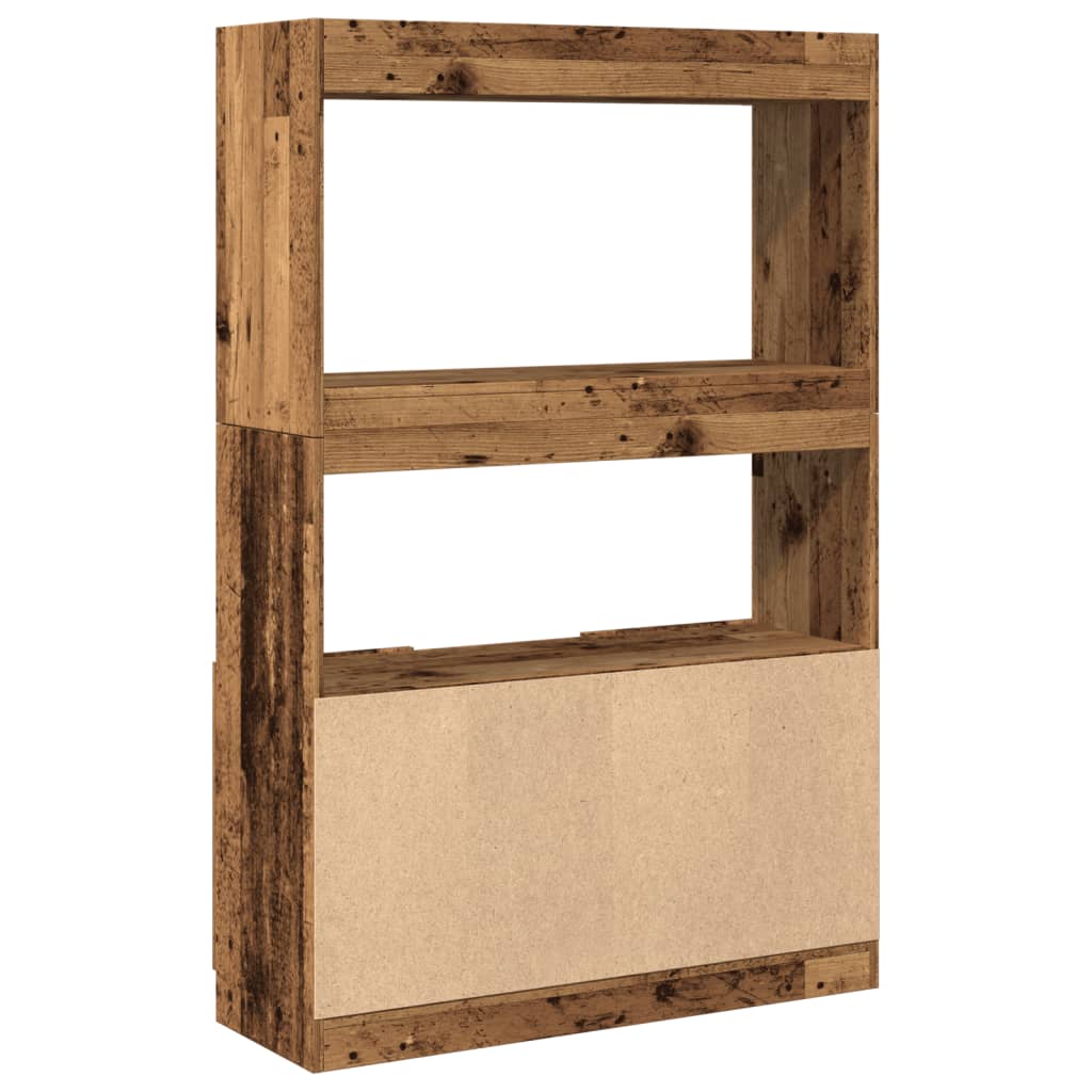 Buffet haut vieux bois 92x33x140 cm bois d'ingénierie - XIOS