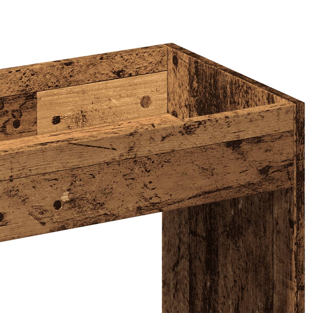 Buffet haut vieux bois 92x33x140 cm bois d'ingénierie - XIOS