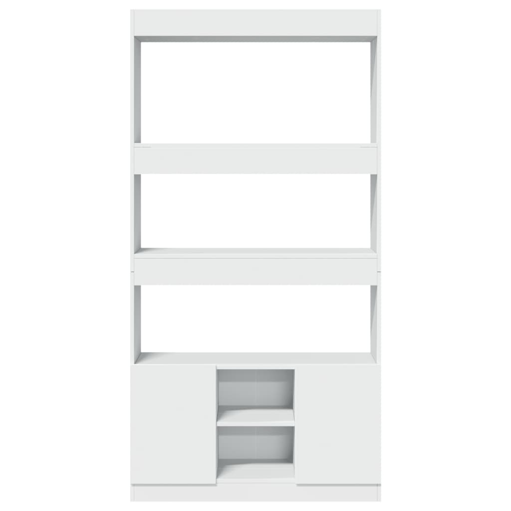 Buffet haut blanc 92x33x180 cm bois d'ingénierie - XIOS