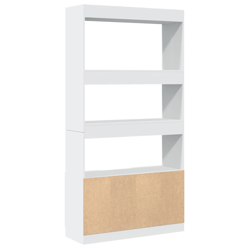 Buffet haut blanc 92x33x180 cm bois d'ingénierie - XIOS