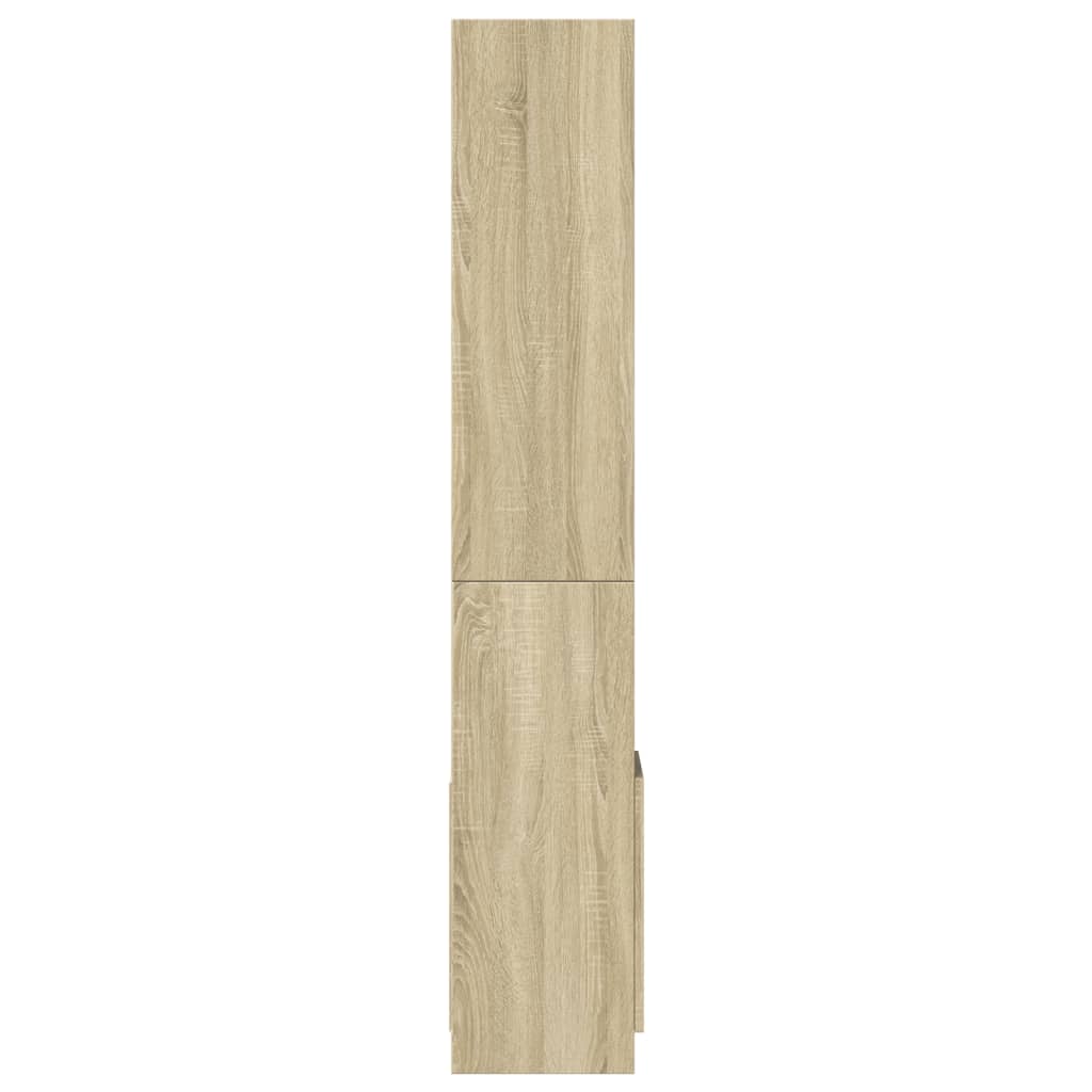 Buffet haut chêne sonoma 92x33x180 cm bois d'ingénierie - XIOS