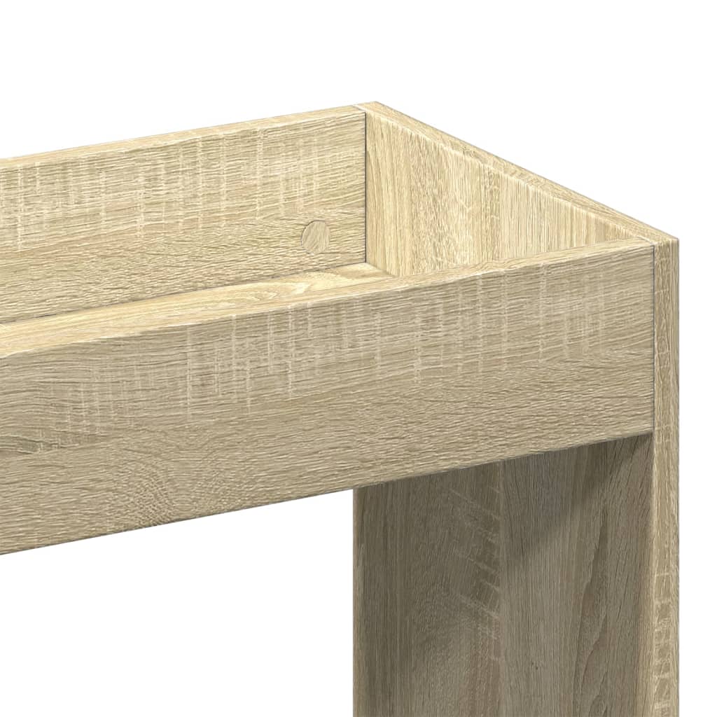 Buffet haut chêne sonoma 92x33x180 cm bois d'ingénierie - XIOS