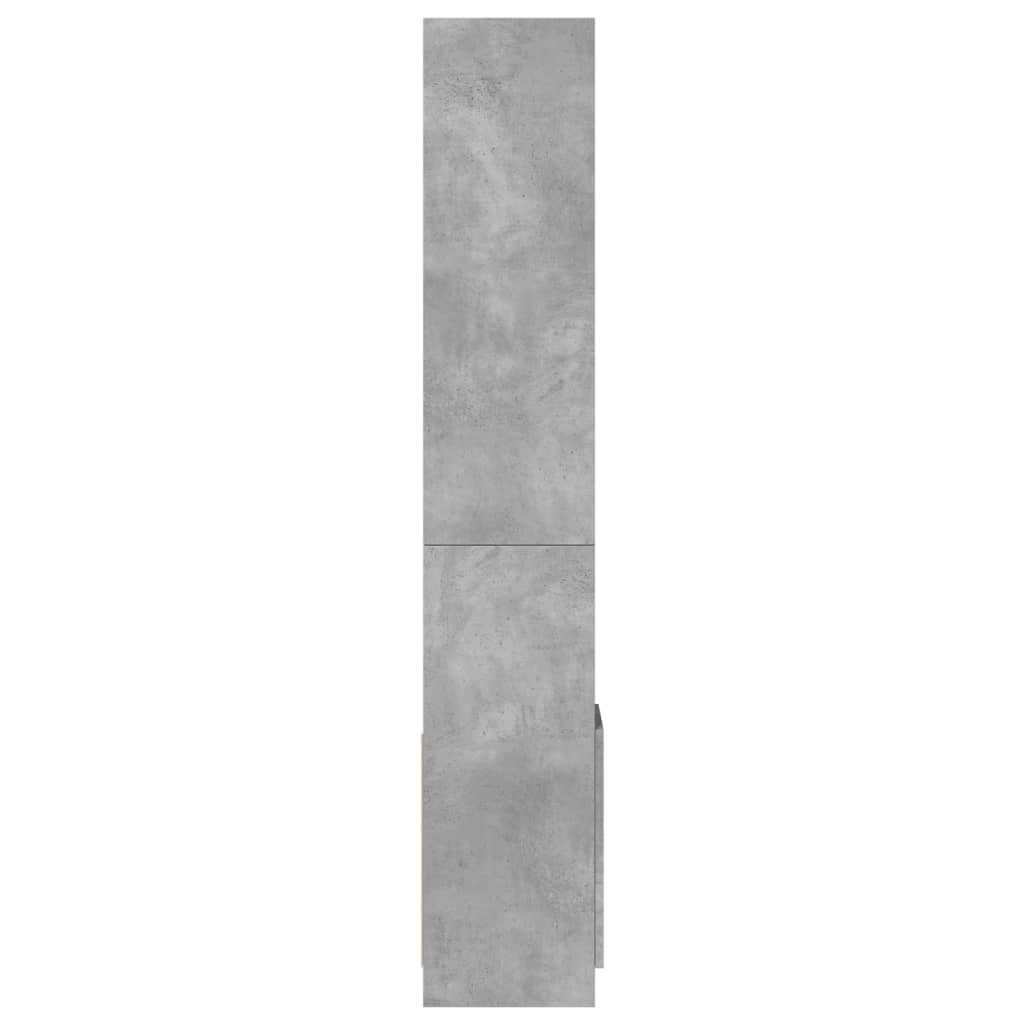 Buffet haut gris béton 92x33x180 cm bois d'ingénierie - XIOS