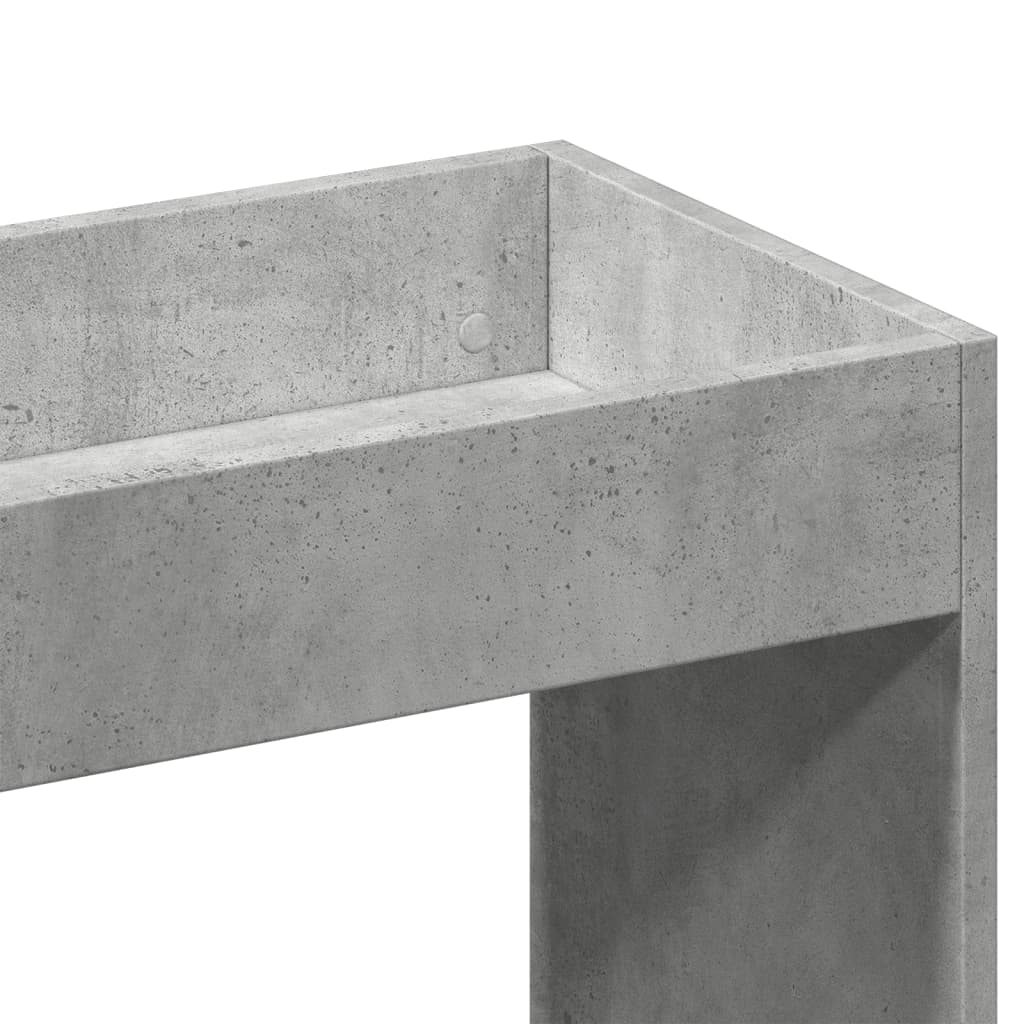 Buffet haut gris béton 92x33x180 cm bois d'ingénierie - XIOS