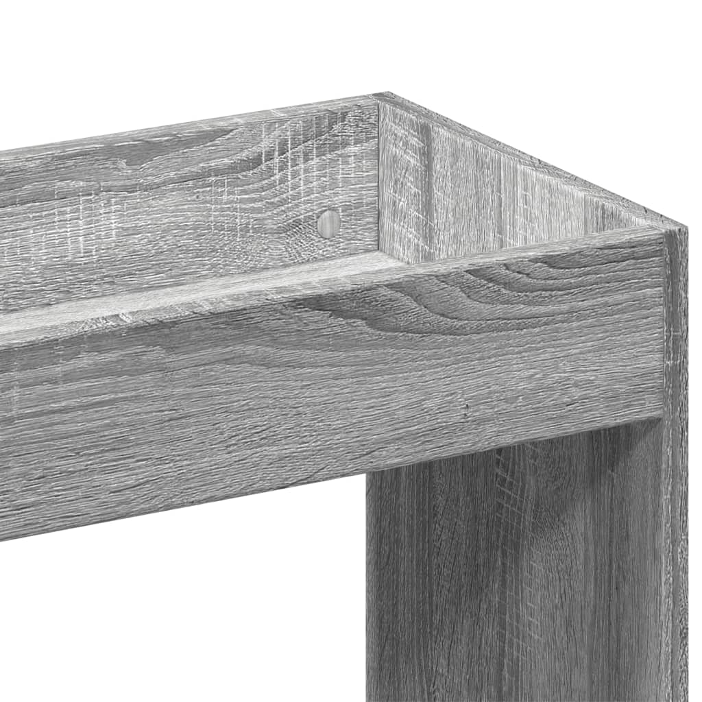 Buffet haut sonoma gris 92x33x180 cm bois d'ingénierie - XIOS
