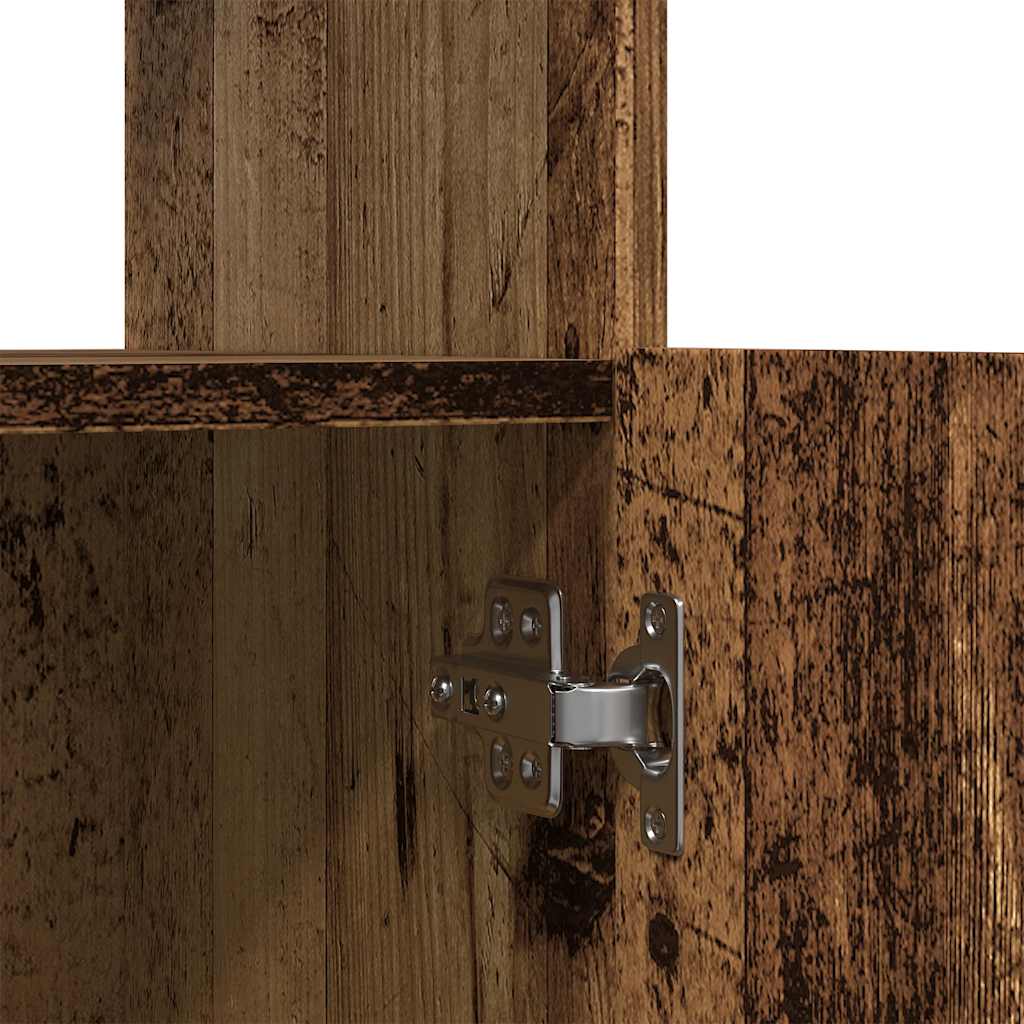 Buffet haut vieux bois 92x33x180 cm bois d'ingénierie - XIOS