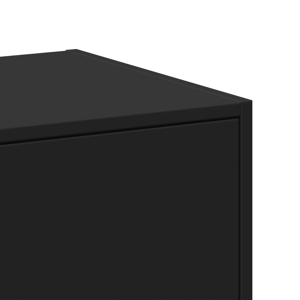 Armoire d'apothicaire noir 30x41x174,5 cm bois d'ingénierie