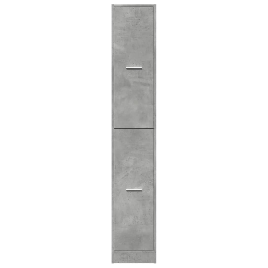 Armoire d'apothicaire gris béton 30x41x174,5 cm bois ingénierie