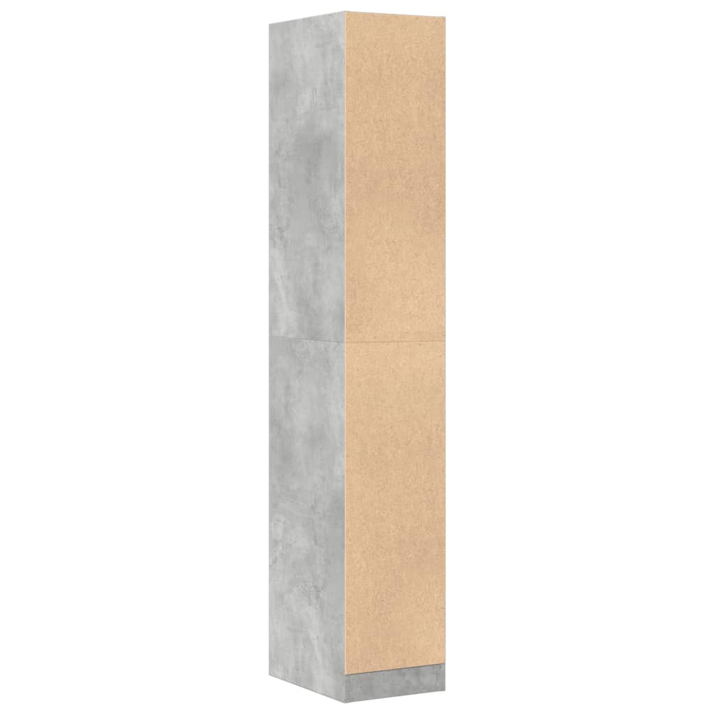 Armoire d'apothicaire gris béton 30x41x174,5 cm bois ingénierie