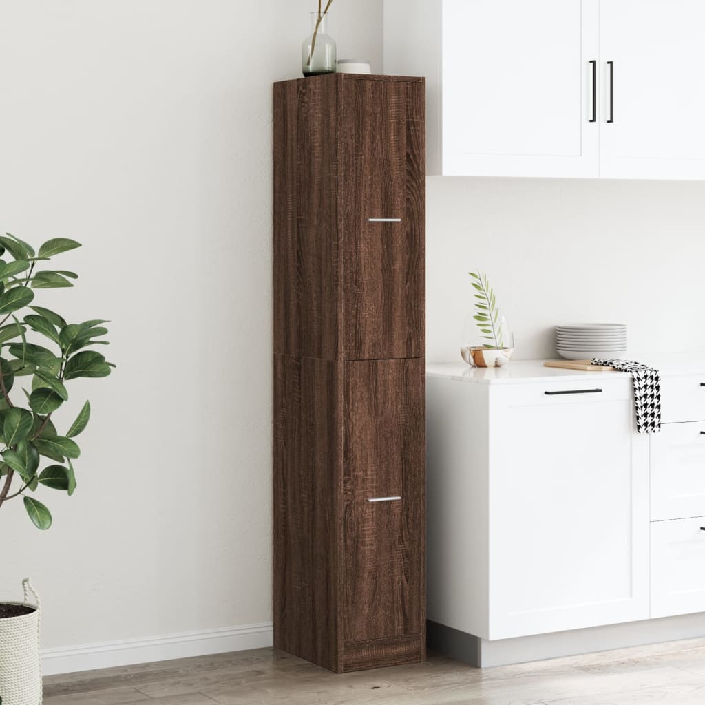 Armoire apothicaire chêne marron 30x41x174,5 cm bois ingénierie - XIOS