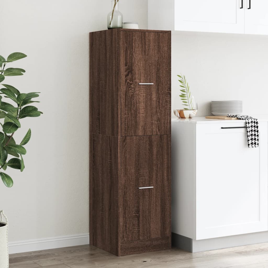 Armoire apothicaire chêne marron 40x41x144,5 cm bois ingénierie