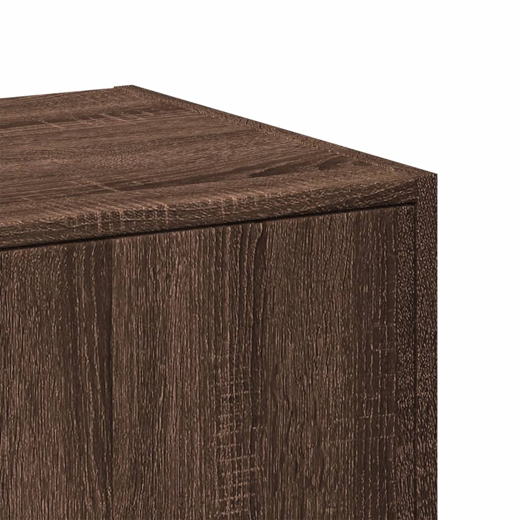 Armoire apothicaire chêne marron 40x41x144,5 cm bois ingénierie