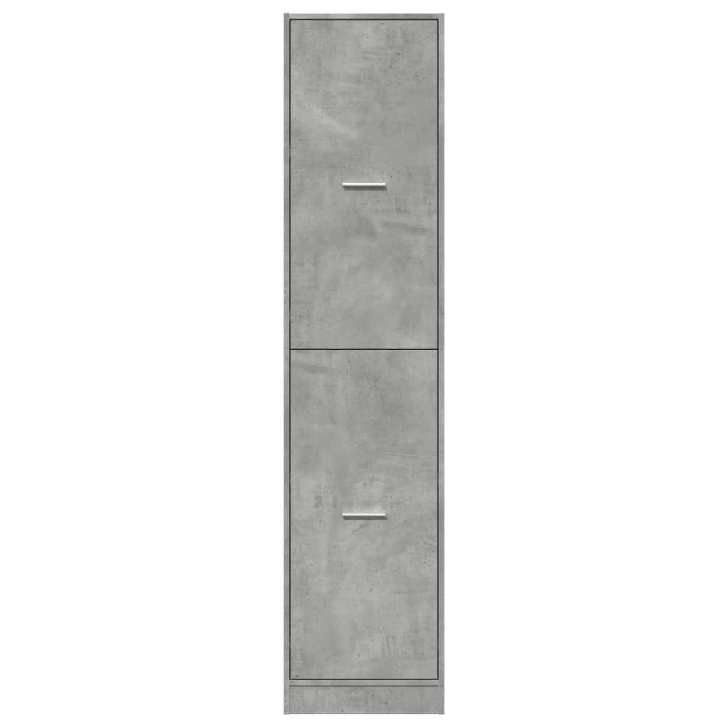 Armoire d'apothicaire gris béton 40x41x174,5 cm bois ingénierie