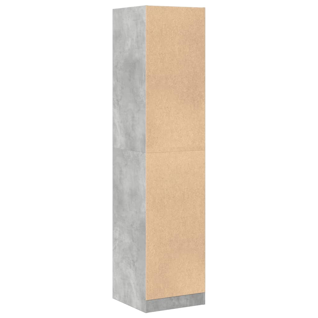 Armoire d'apothicaire gris béton 40x41x174,5 cm bois ingénierie
