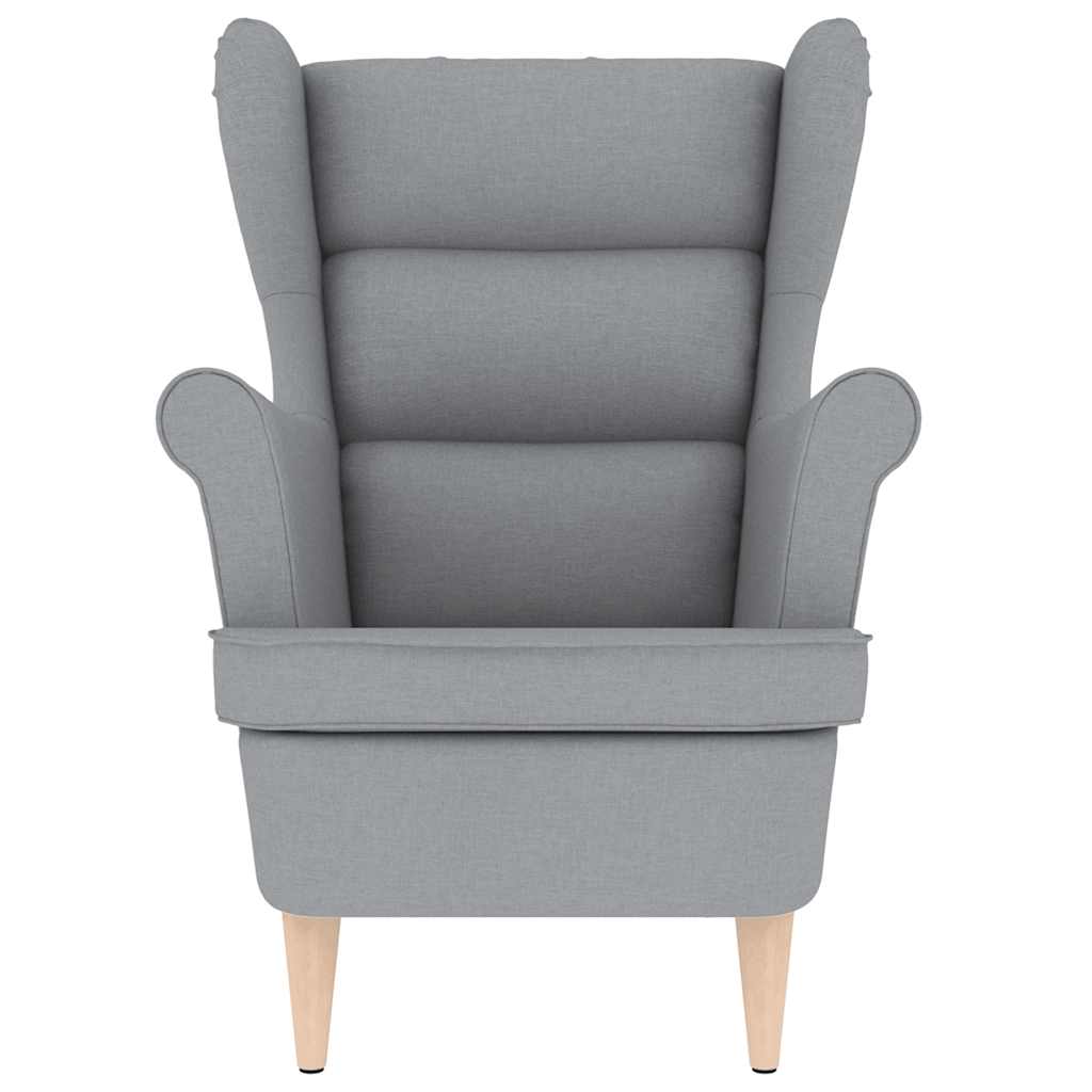 Fauteuil gris clair 74x84x100 cm tissu - XIOS