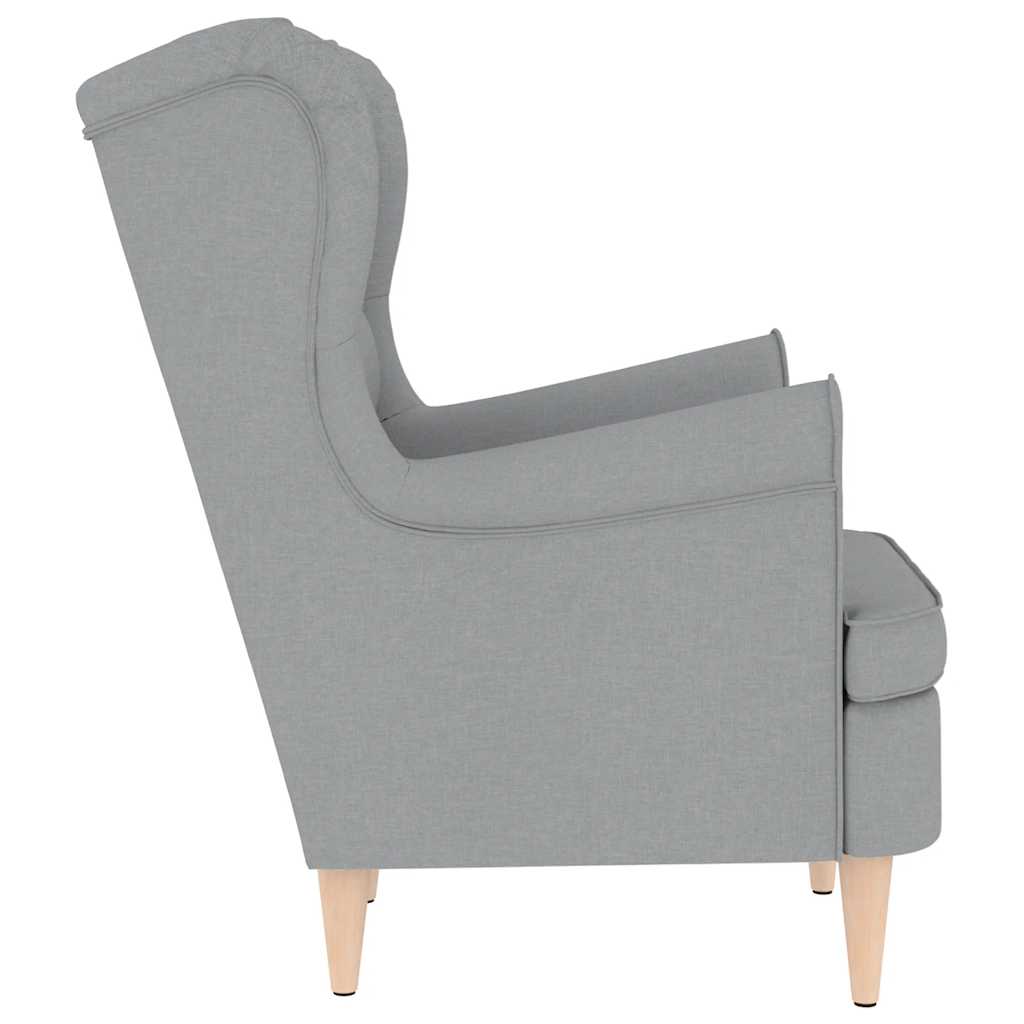 Fauteuil gris clair 74x84x100 cm tissu - XIOS
