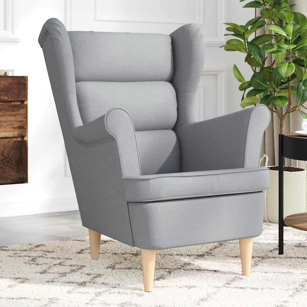 Fauteuil gris clair 74x84x100 cm tissu - XIOS