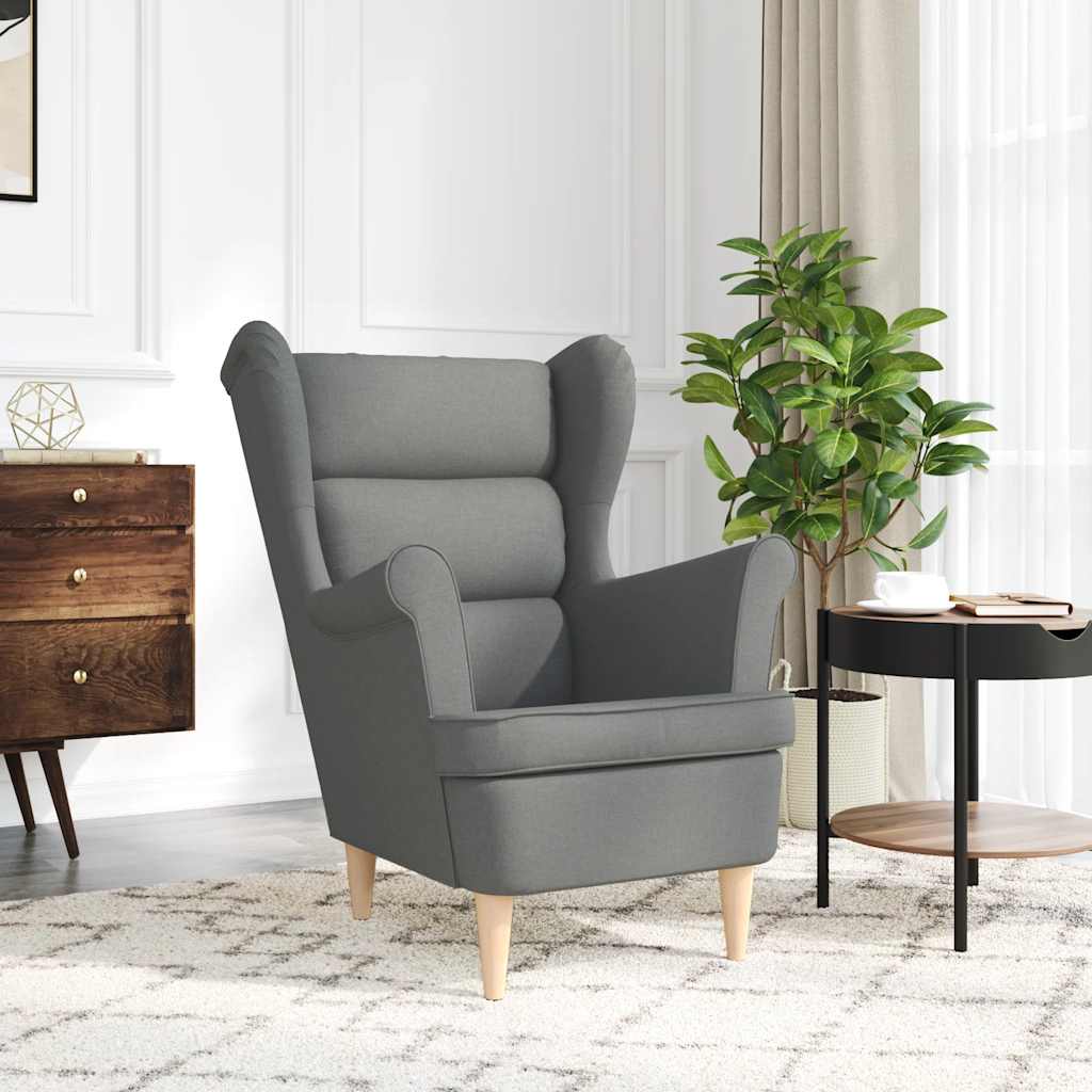 Fauteuil gris foncé 74x84x100 cm tissu - XIOS
