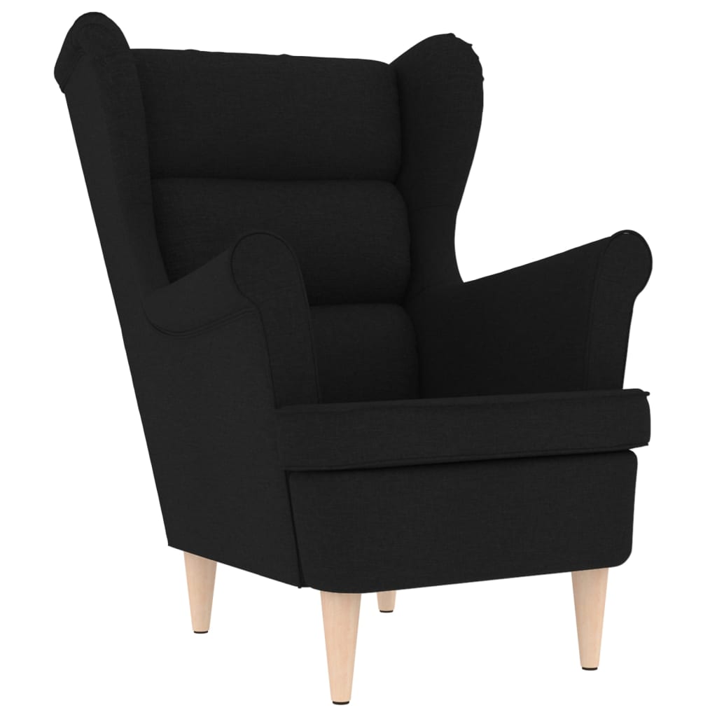 Fauteuil noir 74x84x100 cm tissu - XIOS