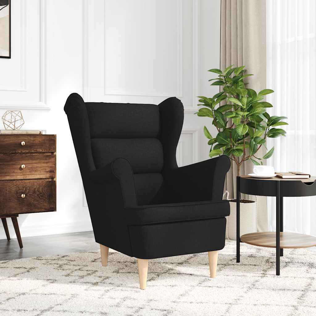 Fauteuil noir 74x84x100 cm tissu - XIOS