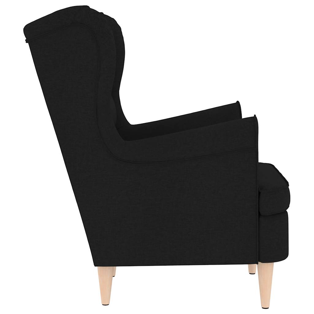 Fauteuil noir 74x84x100 cm tissu - XIOS