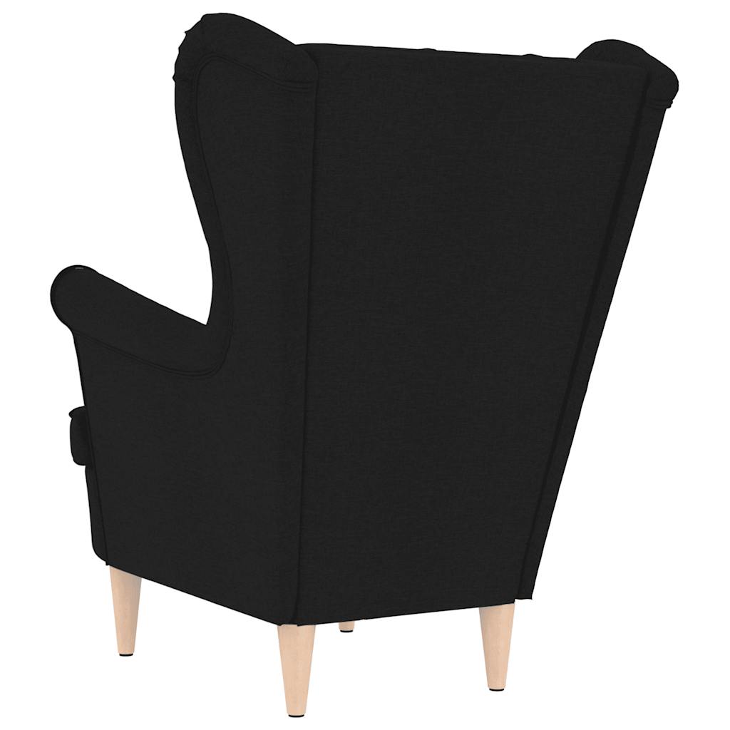 Fauteuil noir 74x84x100 cm tissu - XIOS