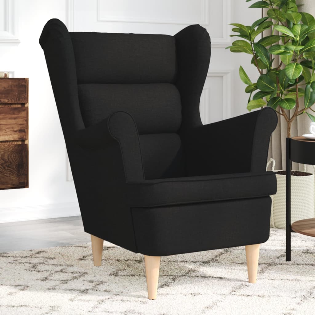 Fauteuil noir 74x84x100 cm tissu - XIOS