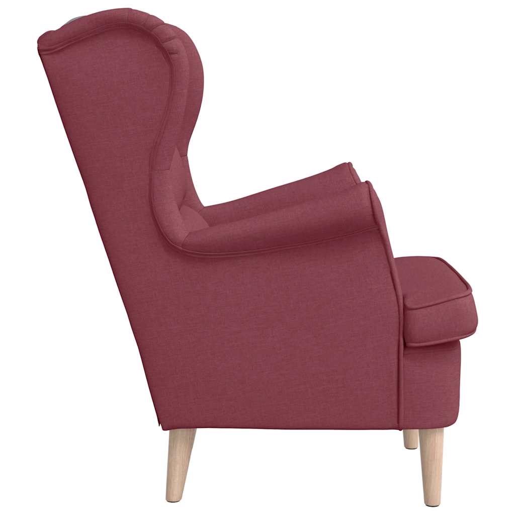 Fauteuil rouge bordeaux 74x84x100 cm tissu - XIOS