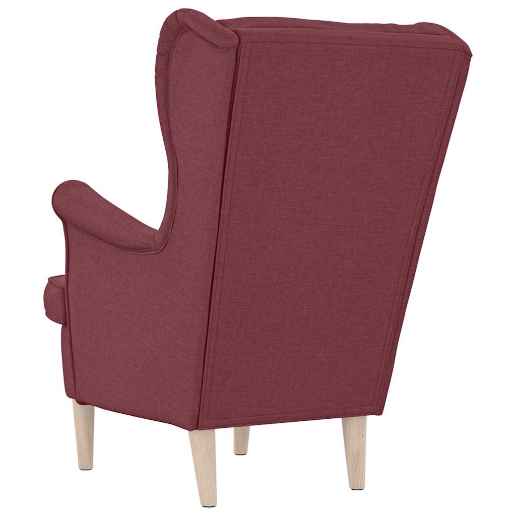 Fauteuil rouge bordeaux 74x84x100 cm tissu - XIOS
