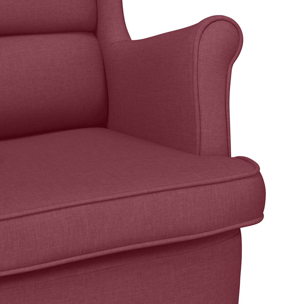 Fauteuil rouge bordeaux 74x84x100 cm tissu - XIOS
