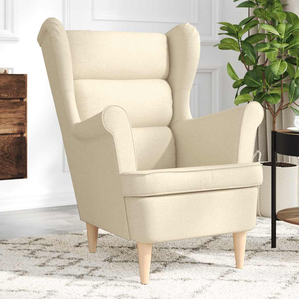 Fauteuil crème 74x84x100 cm tissu - XIOS