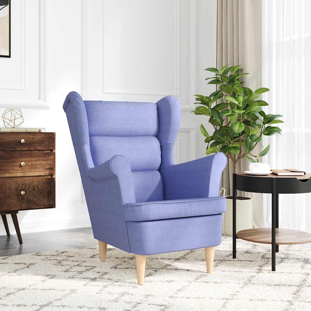 Fauteuil bleu jean 74x84x100 cm tissu - XIOS