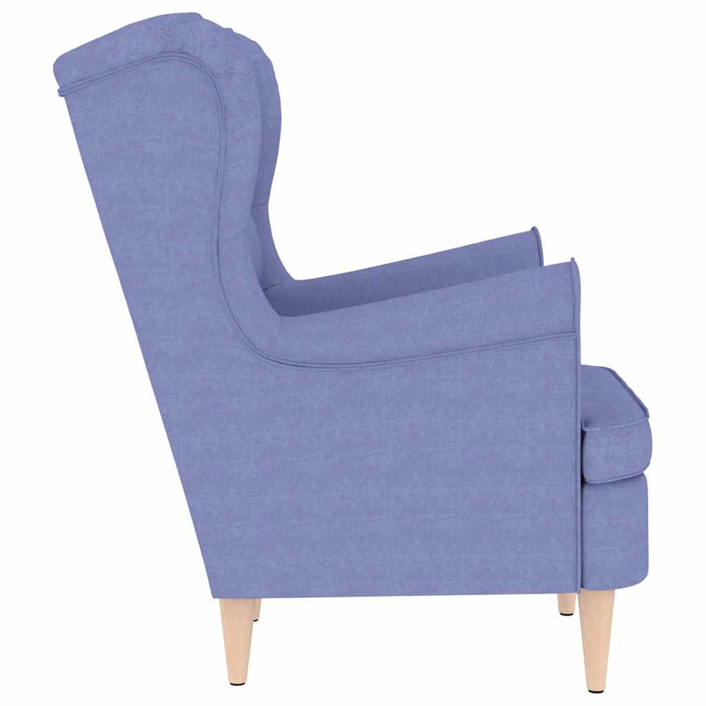 Fauteuil bleu jean 74x84x100 cm tissu - XIOS