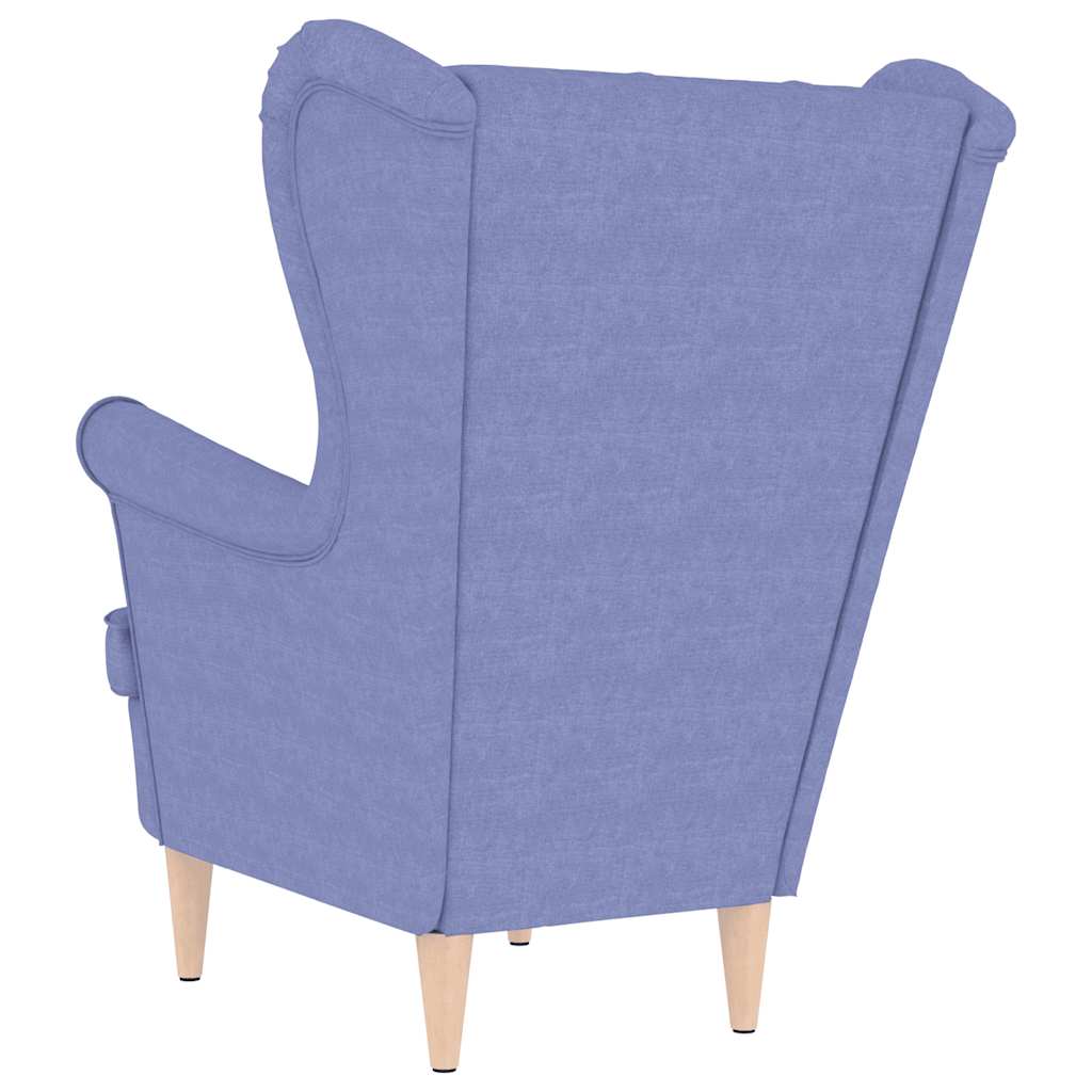Fauteuil bleu jean 74x84x100 cm tissu - XIOS