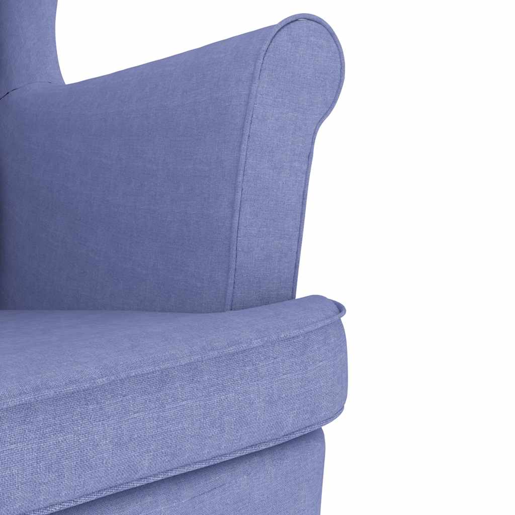 Fauteuil bleu jean 74x84x100 cm tissu - XIOS