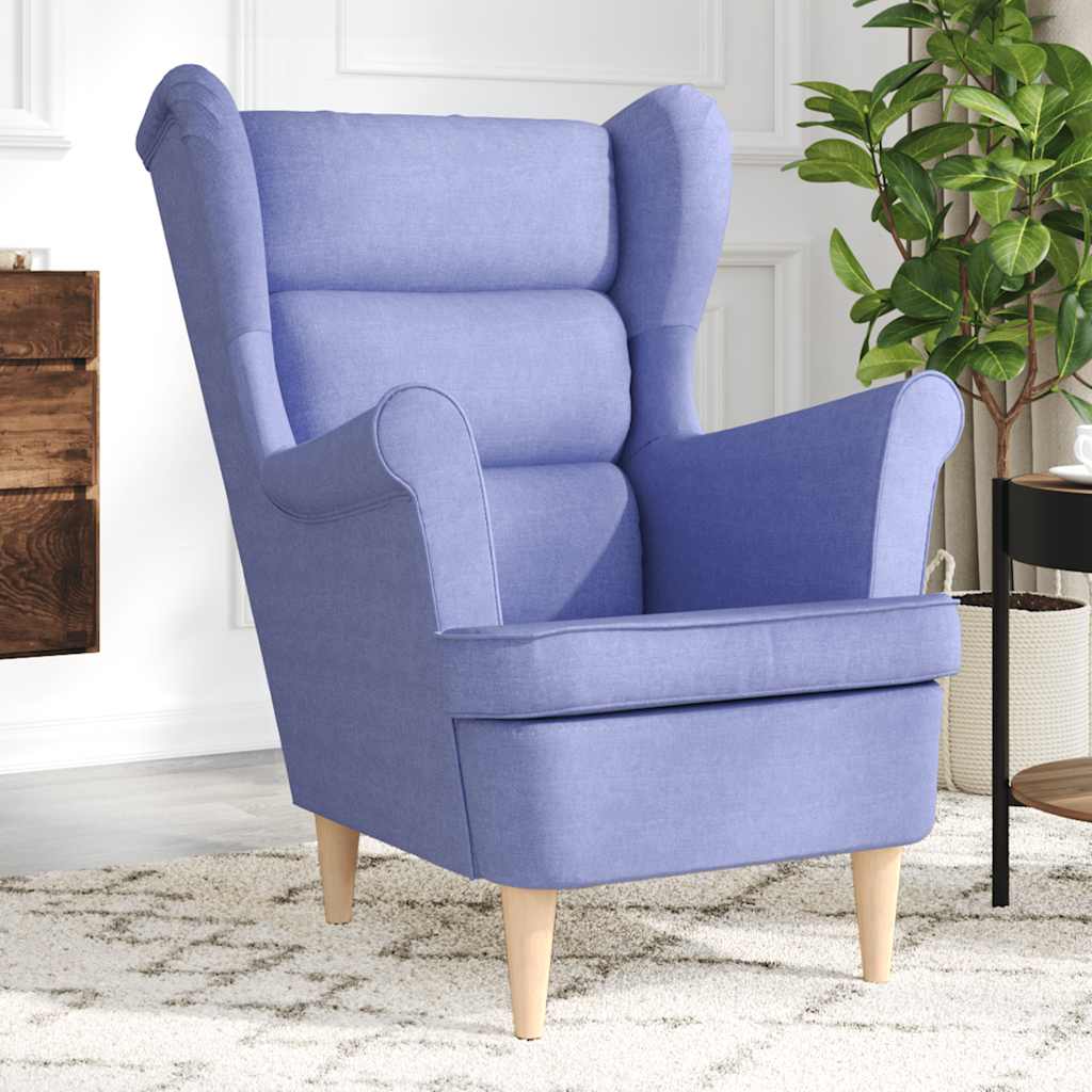 Fauteuil bleu jean 74x84x100 cm tissu - XIOS